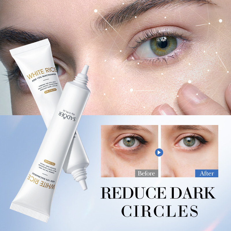 SADOER White Rice Nicotinamide Brightening Eye Cream, Brightening and Moisturizing Eye Mask cross-border export wholesale details Picture