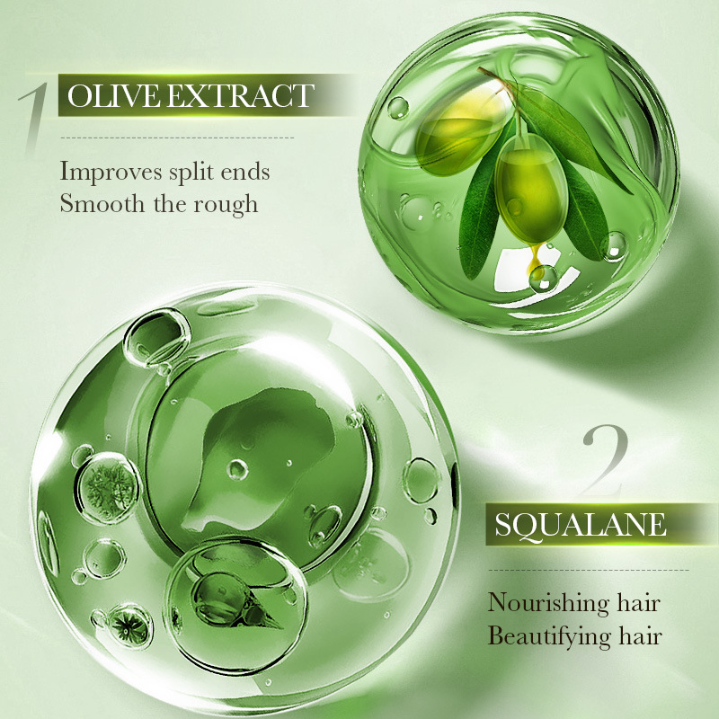 Cross-border export wholesale of SADOER Olive Radiant Hair Essential Oil and Hair Smoothing Conditioner in full English Specification drawing