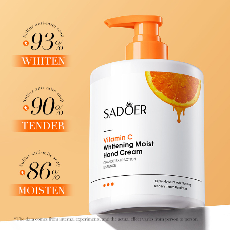 SADOER Vitamin C Whitening Hand Cream for autumn and winter Moisturizing Hand Cream cross-border export wholesale Specification drawing