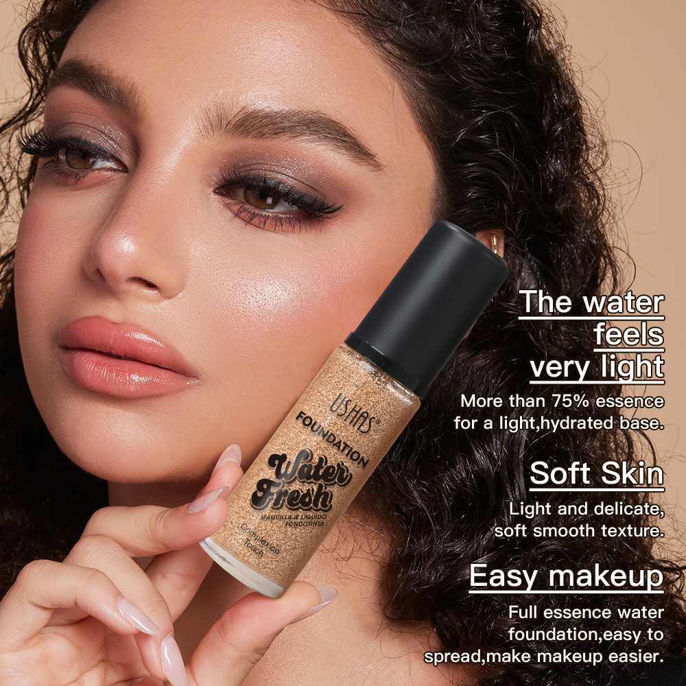 USHAS Cross-border Long-lasting Acne Mark Concealing European and American wheat-toned Concealing Bubble Foundation Wholesale Specification drawing
