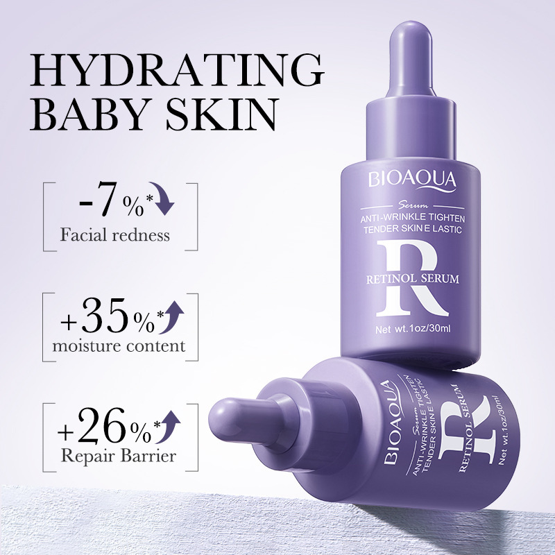 All-english BIOAOUA Retinol Essence Moisturizing, rejuvenating and brightening Skin tone Serum Cross-border export wholesale Specification drawing