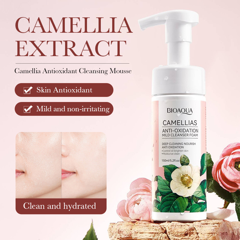 Full English BIOAQUA Camellia Antioxidant Revitalizing Skin Care Product Set Facial Cleanser Cross-border export wholesale Application Scenario