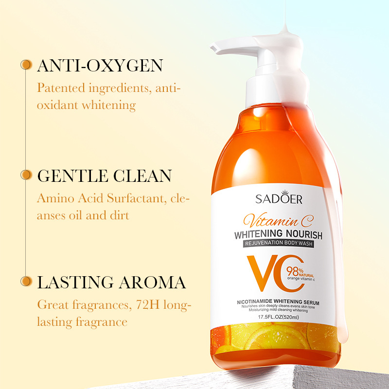 Cross-border wholesale of SADOER whitening, nourishing and rejuvenating body Wash and deep cleansing body wash in English details Picture