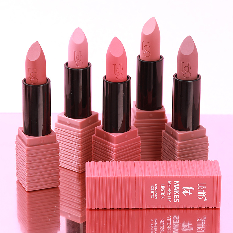 USHAS European and American cross-border stock lipstick, matte, long-lasting, waterproof, non-stick cup, not easy to smudge Lipstick UC043A+B Specification drawing