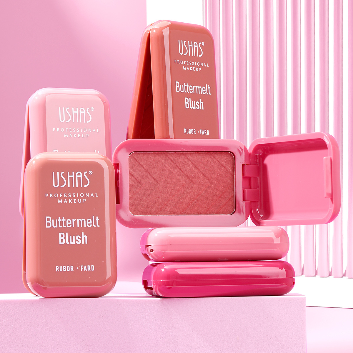 USHAS cross-border stock powder blush from Europe and America: Light, fine, long-lasting, waterproof, natural makeup effect UF067 Specification drawing