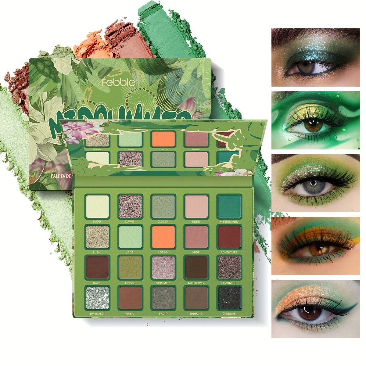 USHAS Cross-border Eyeshadow multi-color Makeup, pearlescent, matte, fine, multi-purpose, no powder flying, not easy to smudge FBF001 full figure