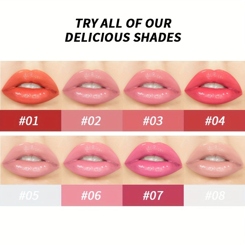 USHAS cross-border stock tube Lip oil, lip plumping, elastic lip freezing, transparent moisturizing lip gloss, lip gloss and lip gloss details Picture