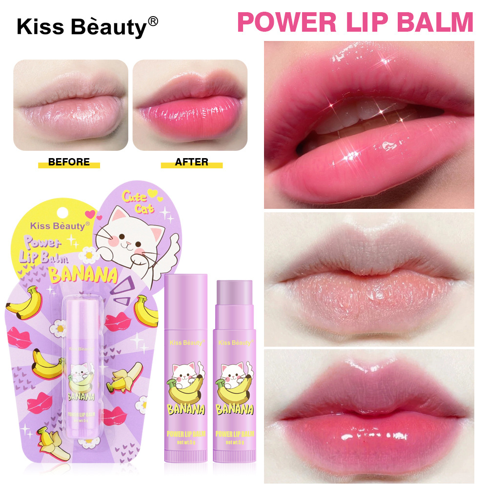 kiss beauty Cross-border Color-changing Lipstick Moisturizing Waterproof Color-changing Lipstick Nourishing Cartoon Style Temperature-changing Lipstick Item Picture