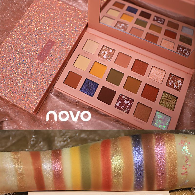 NOVO5269 Cinderella's crystal eyeshadow matte pearlescent, sweat-proof and non-smudging, Instagnetizer fairy color Item Picture