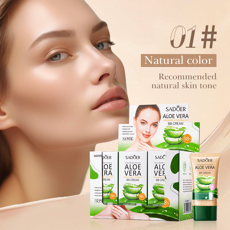 Full English SADOER Aloe Vera Long-lasting Concealer BB Cream, Slimming and Brightening BB Cream, cross-border export wholesale Specification drawing