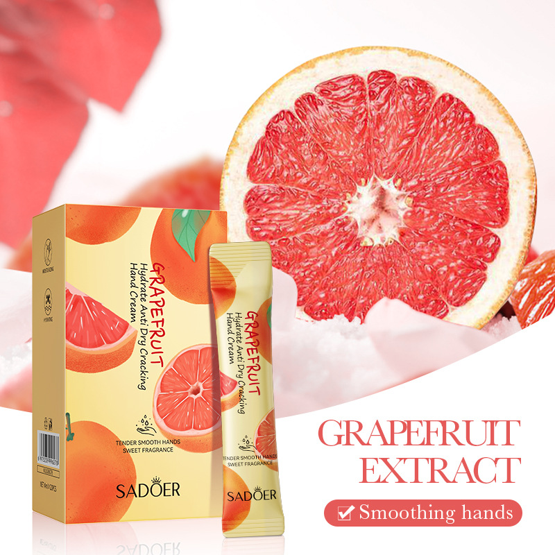 Cross-border wholesale of SADOER avocado, peach and grapefruit hand cream and fruit hand cream in English Specification drawing