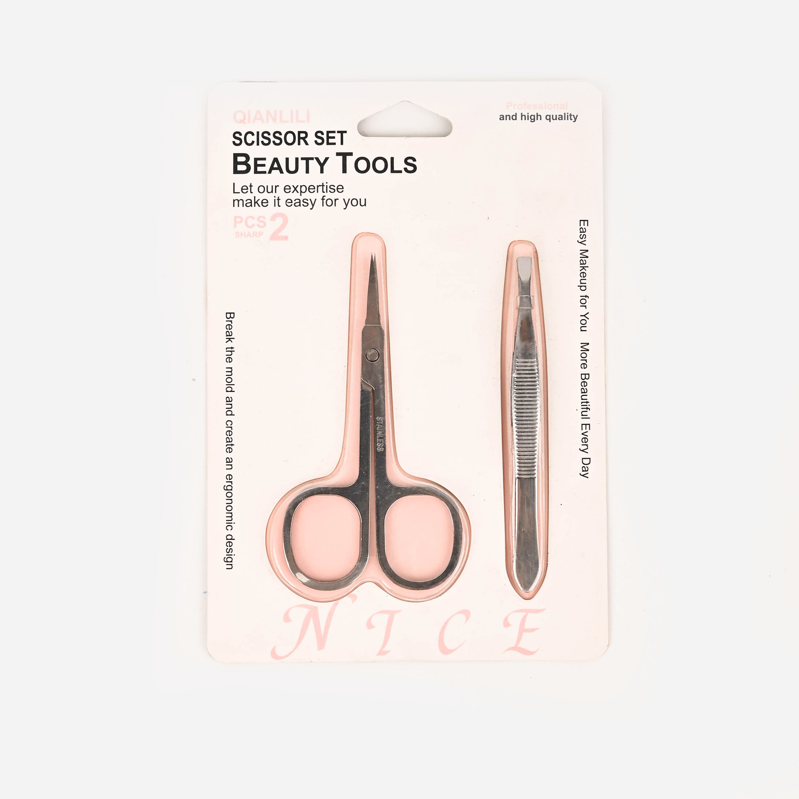 Eyebrow trimming scissors, nose hair trimmer, pointed tip, special eyebrow clippers for beauty salons, eyelash trimmers, makeup scissors, beauty tools