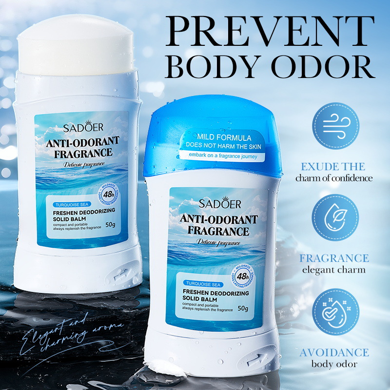 Cross-border wholesale of SADOER Refreshing Solid Perfume for Summer Sweat and armpits Specification drawing