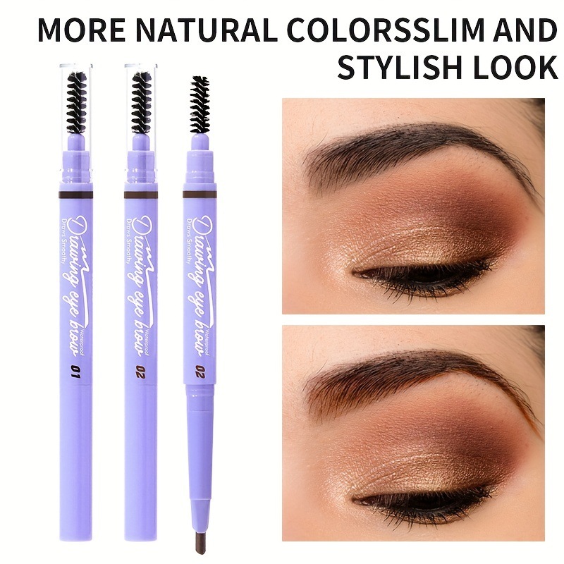 (Display Box) USHAS cross-border two-in-one function for Europe and America, professional makeup micro-eyebrow pencil Specification drawing
