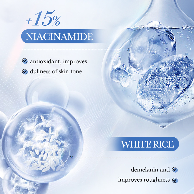 Cross-border export wholesale of SADOER White Rice Nicotinamide Brightening and Moisturizing Essence in full English Specification drawing