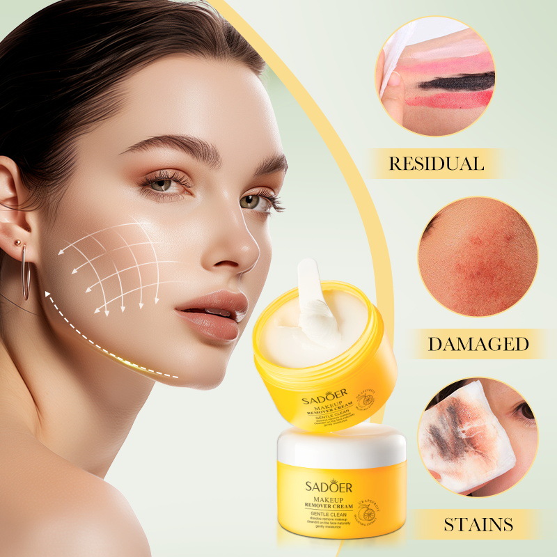 All-english SADOER Gentle Cleansing Grapefruit Makeup Remover Cream Deep Cleansing Makeup Remover Cream Cross-border export wholesale Application Scenario