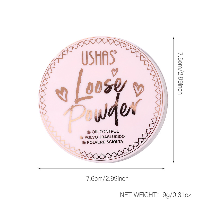 USHAS cross-border in-stock hot sale, makeup setting, waterproof, long-lasting, not easy to smudge, loose powder UF047 Item Picture