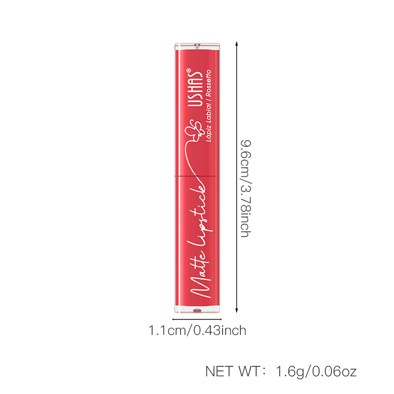 USHAS Cross-border Beauty Bestseller Non-stick Cup mouth Red Moisturizing Lipstick wholesale UC153 Item Picture