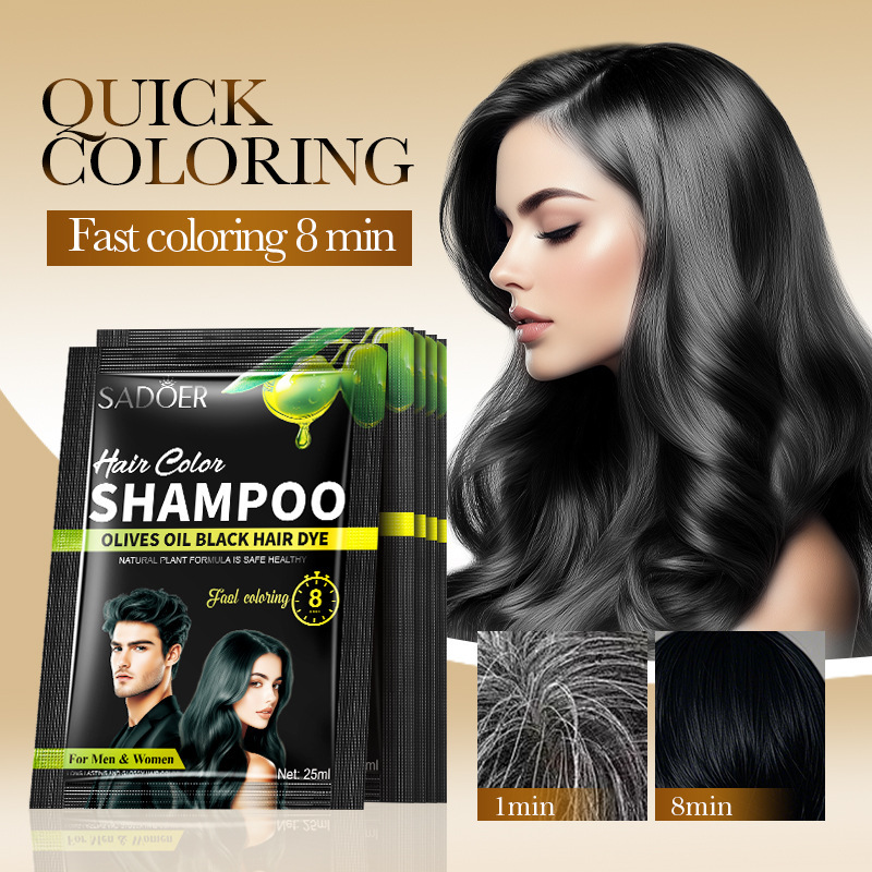 All-english SADOER olive oil plant Extract dye Sheet 25ml, specially designed for men and women without bleaching, for cross-border export Specification drawing