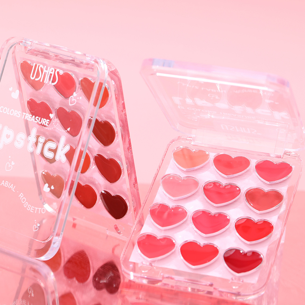USHAS Amazon Cross-border Multi-color Lipstick Palette Natural Nude Lipstick Lip Gloss Palette UC095 full figure