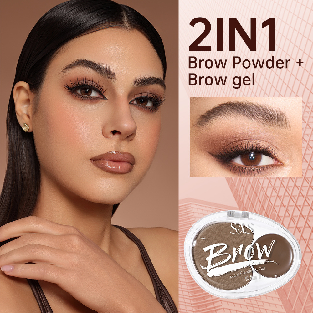 SAS Cross-border Makeup is selling well: Natural contouring and fine 1-grid eyebrow Powder + 1-grid eyebrow Cream SEB001 details Picture