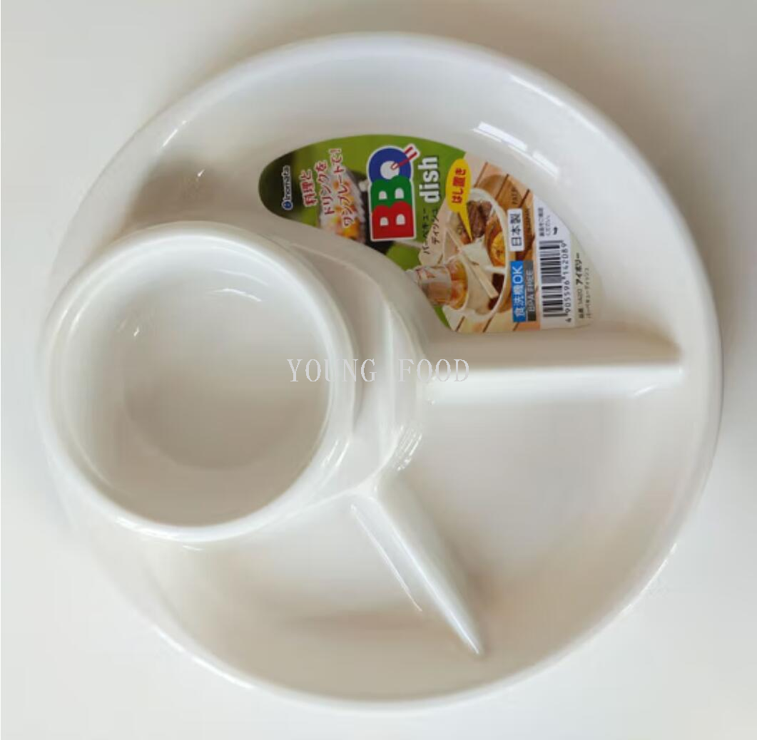 包邮！日本进口户外野餐果盘零食盘套装 野餐碗多格塑料盘 水果盘详情4