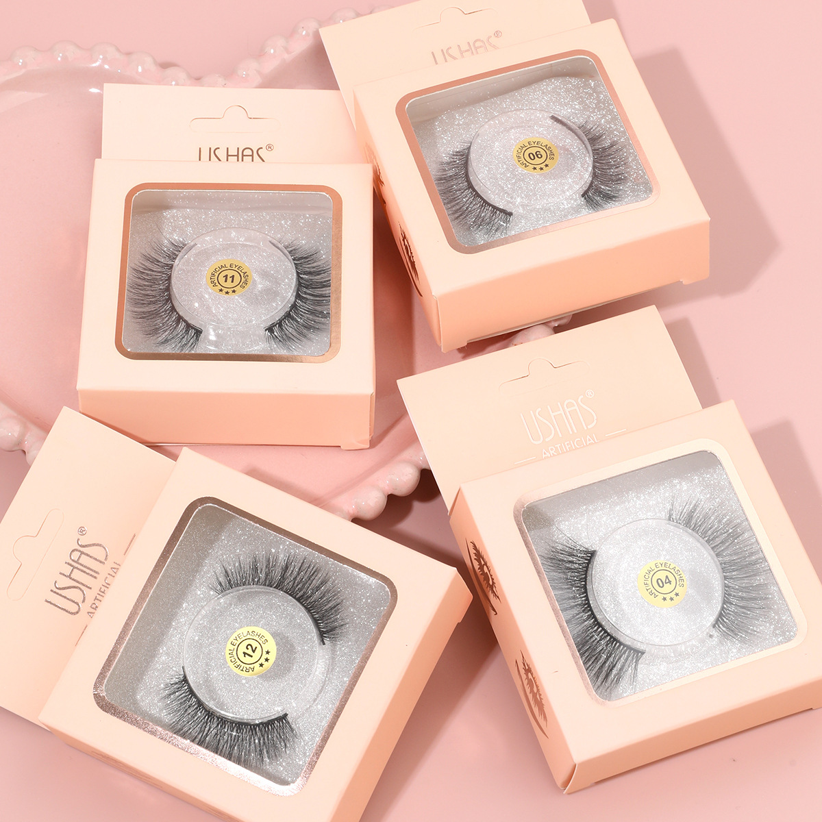 USHAS 'hot-selling wholesale false eyelash CT210 thick and long eyelash Specification drawing