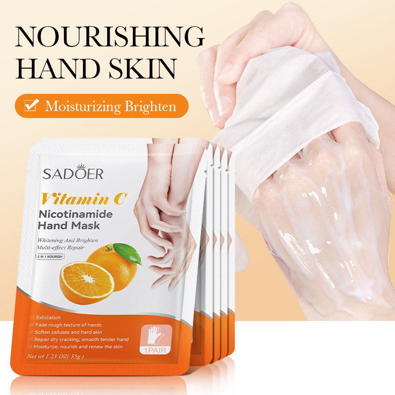 Full-english fruit hand and foot mask SADOER avocado strawberry Hydrating and moisturizing cross-border export wholesale details Picture