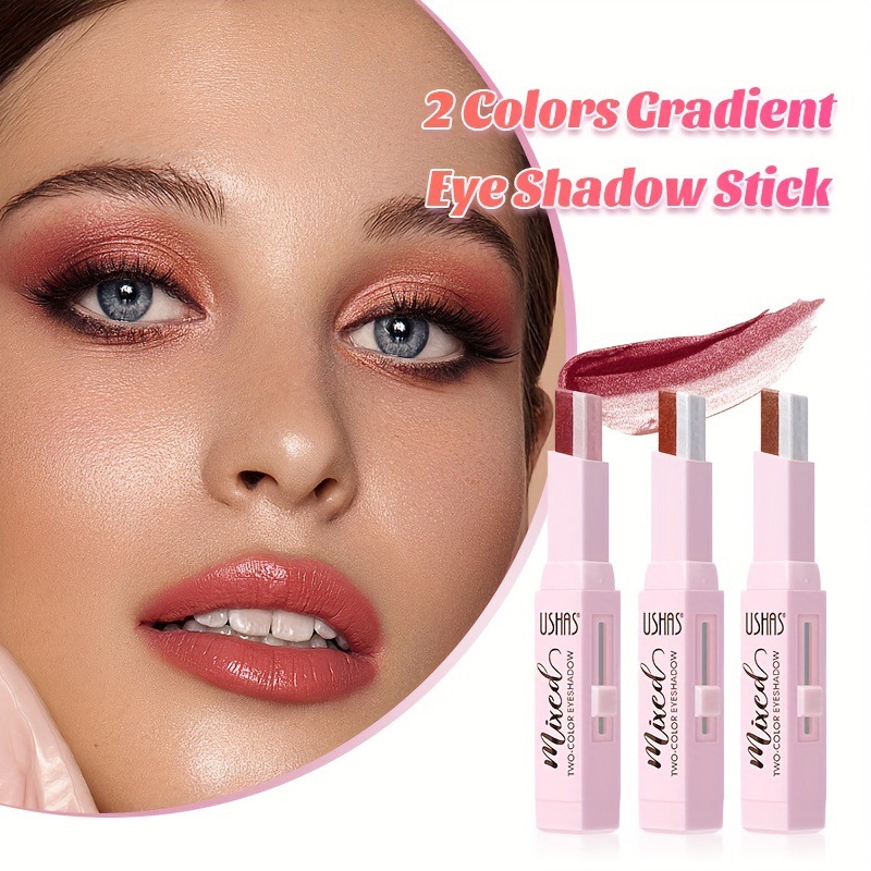 USHAS cross-border in-stock bestseller two-color eyeshadow pen strap packaging details Picture