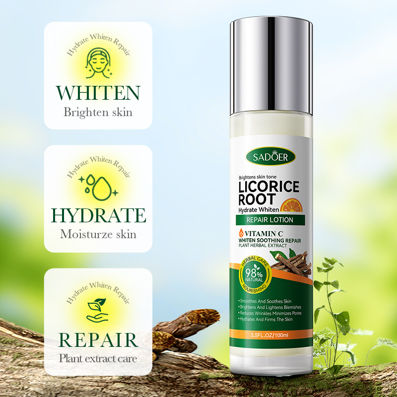 Cross-border export wholesale of SADOER licorice VC Hydrating Whitening Nourishing Lotion and Brightening Lotion details Picture
