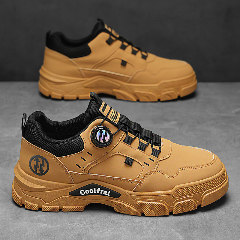 Autumn men's shoes 2024 new breathable work shoes, trendy and versatile Dr. Martens boots, men's thick-soled white sneakers, sports board shoes Specification drawing