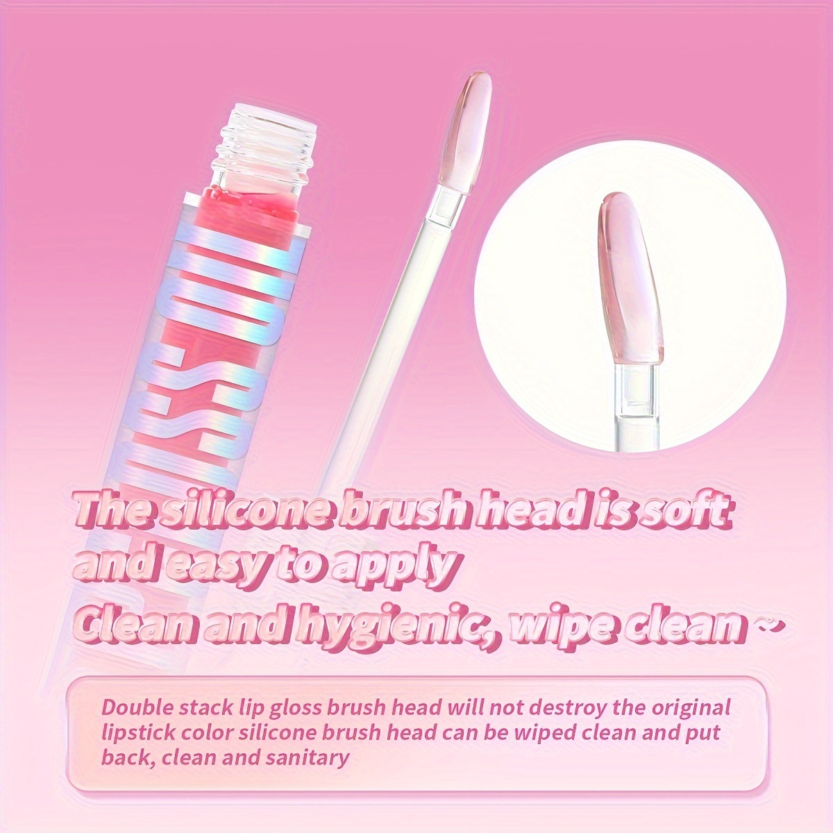USHAS European and American cross-border stock lip Oil F-1001 moisturizes the lips, hydrates and moisturizes, reduces lip lines and has a water-like effect Specification drawing