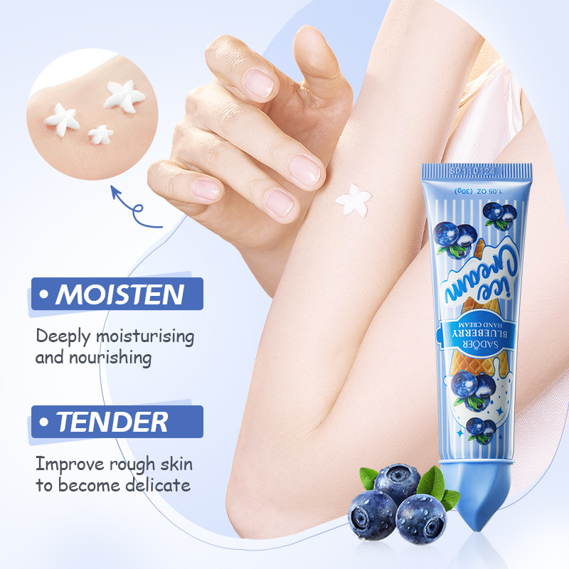 SADOER blueberry hand Cream anti-cracking, hydrating and moisturizing autumn and winter hand cream cross-border export wholesale full figure
