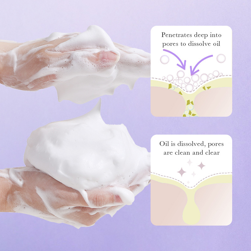 Cross-border wholesale of all-English BIOAOUA Peptide Perilla Moisturizing and Anti-Wrinkle Facial cleanser Specification drawing