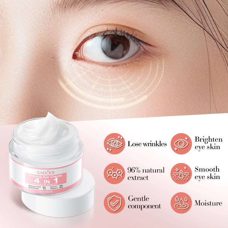 All-english SADOER Four-in-One Repairing, firming and Nourishing Eye Cream, moisturizing eyes, cross-border export wholesale details Picture