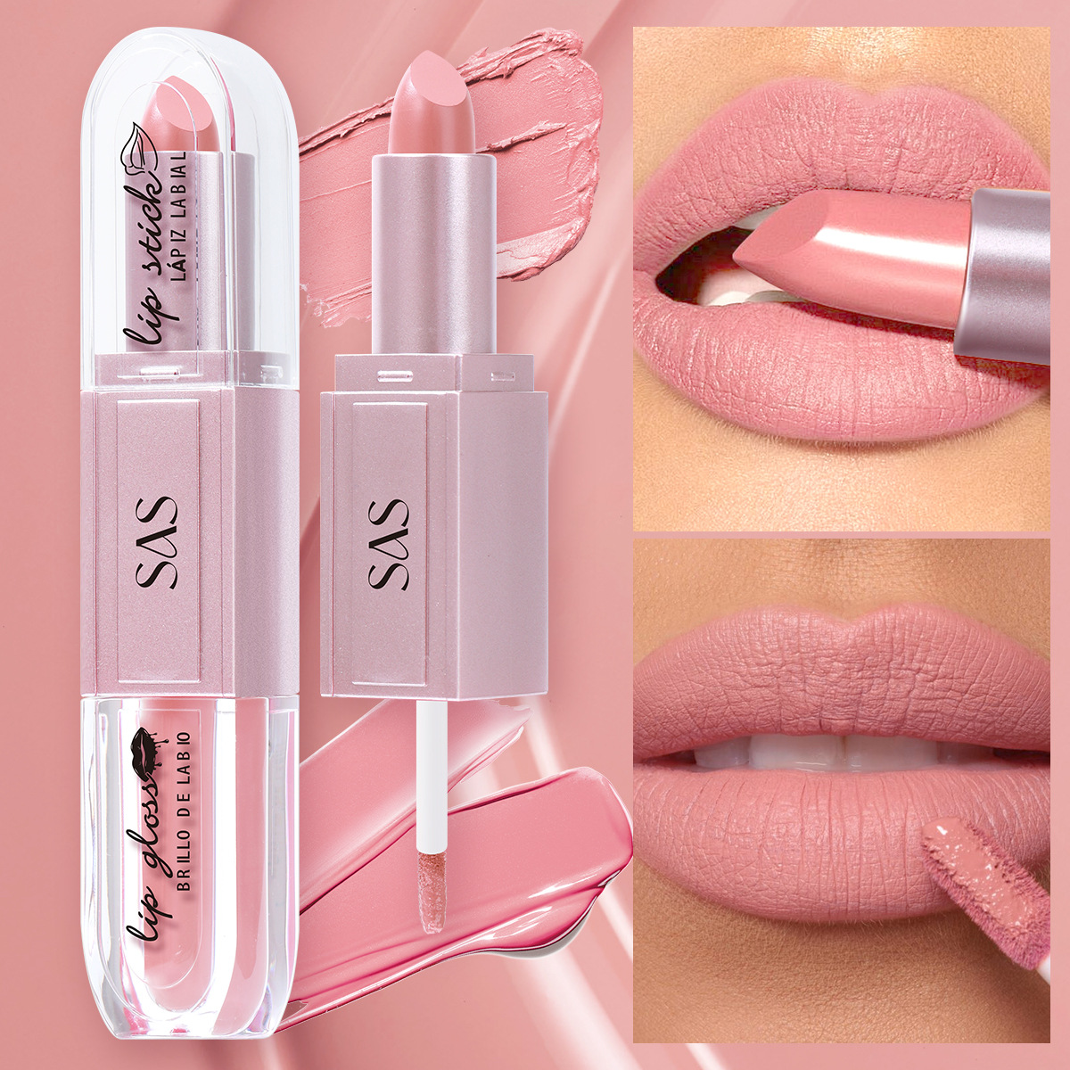 USHAS Cross-border Export Lip Gloss matte velvet Waterproof Long-lasting Non-fading Lipstick SAC099 details Picture