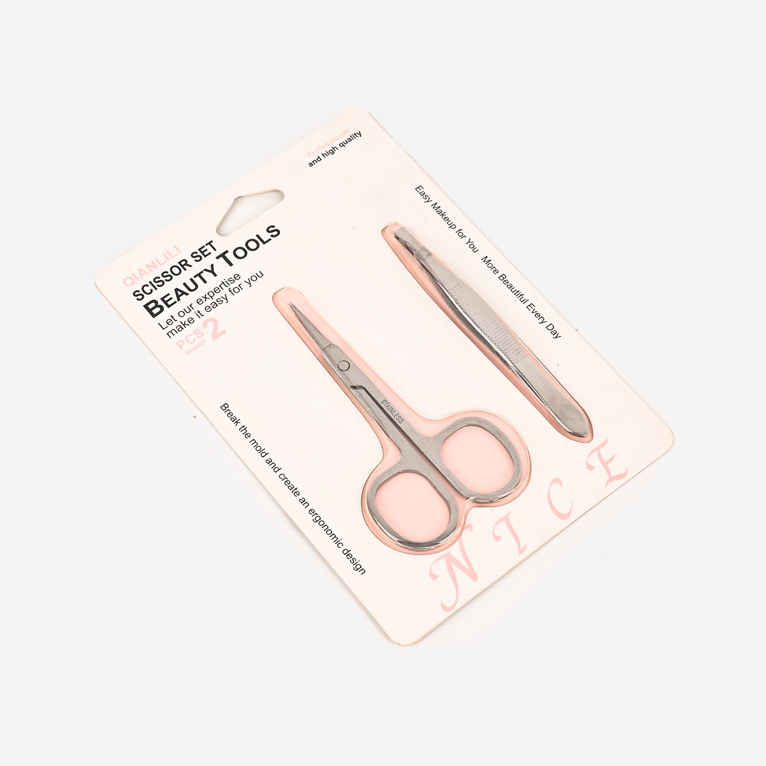 Eyebrow trimming scissors, nose hair trimmer, pointed tip, special eyebrow clippers for beauty salons, eyelash trimmers, makeup scissors, beauty tools Item Picture