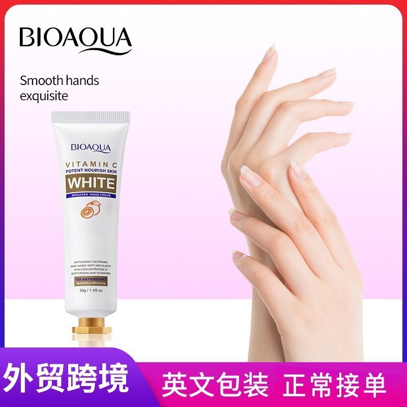 All-english BIOAOUA Vitamin C Whitening and brightening Hand Cream, Anti-cracking Hand cream, cross-border export wholesale full figure