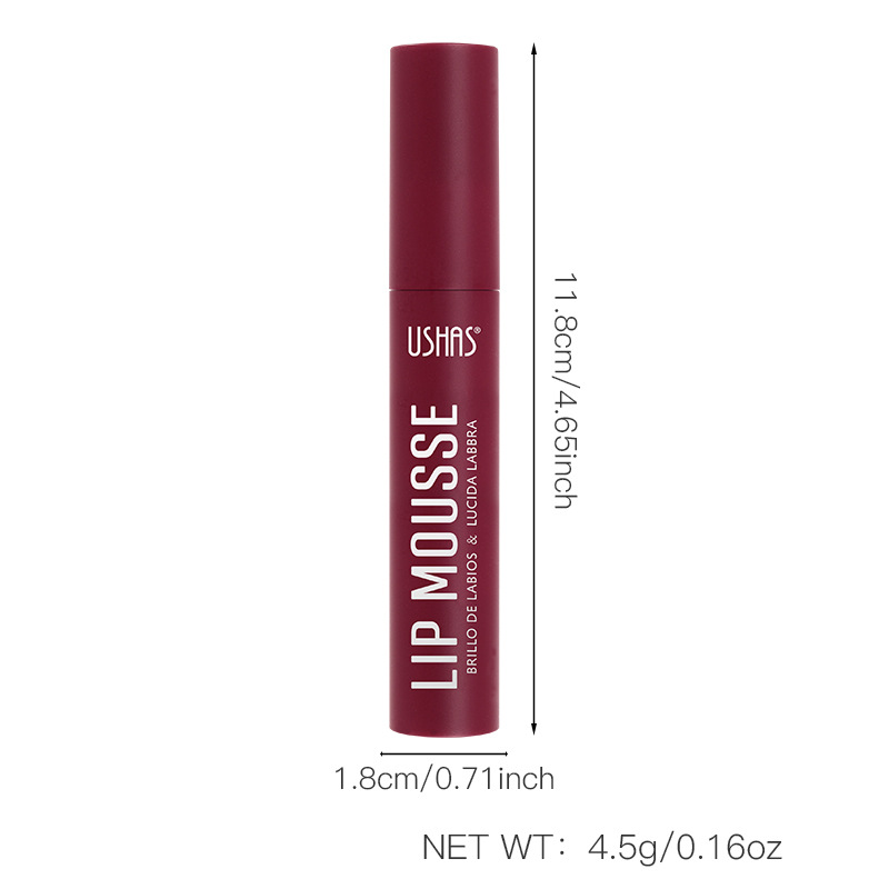 USHAS has launched a matte long-lasting waterproof fine glitter lip gloss UC033A+B, which is a bestseller on Amazon Item Picture
