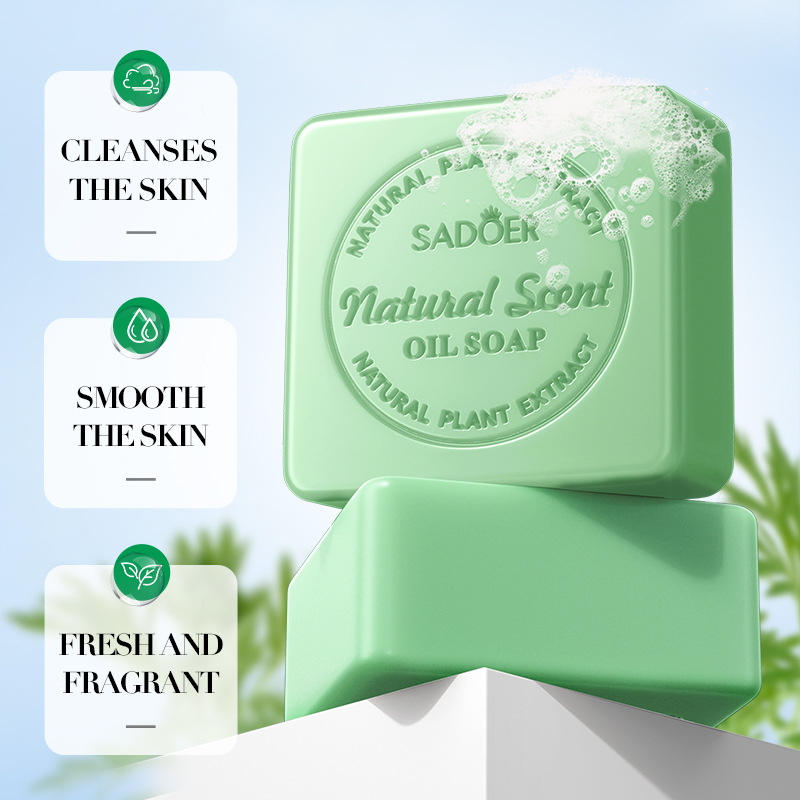 SADOER natural mugwort essential oil soap for cleansing the body, universal handmade soap, cross-border export wholesale Specification drawing