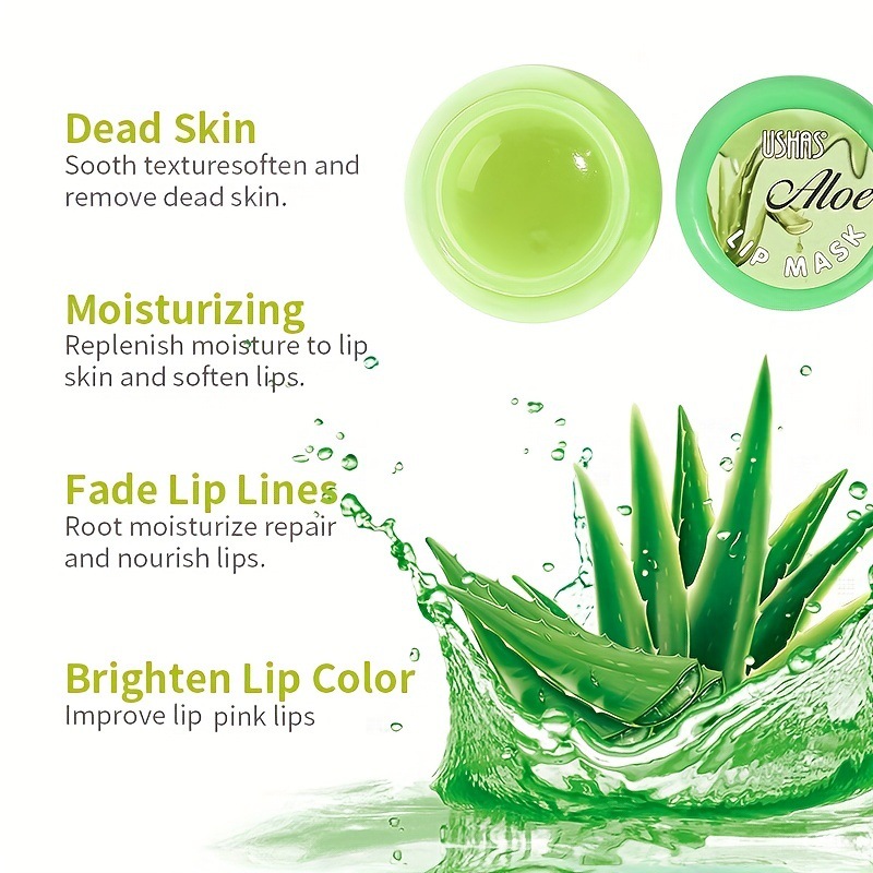 USHAS cross-border hot stock aloe-flavored lip jelly, lip care lotion, lip mask, Moisturizing and nourishing lip balm for export Item Picture