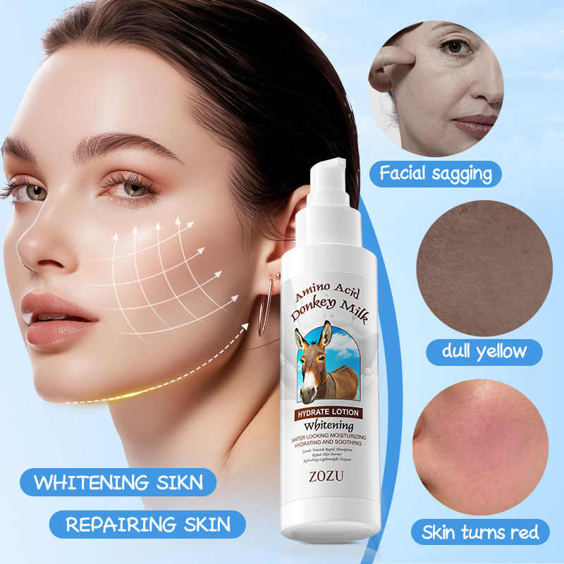 All-english ZOZU donkey milk Whitening Lotion Moisturizing, brightening and hydrating skin lotion cross-border export wholesale details Picture