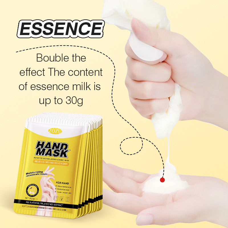 All-english ZOZU honey Moisturizing and Nourishing Hand Mask for hydrating and moisturizing hand care, cross-border export wholesale details Picture