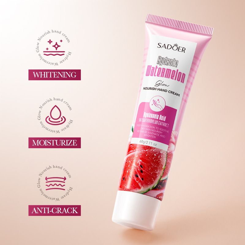 SADOER Niacinamide Hydrating and Nourishing Watermelon Hand Cream for autumn and winter cross-border export wholesale details Picture