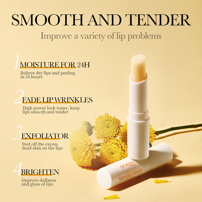 All-english BIOAOUA Vitamin E Honey Lipstick Anti-Cracking, Moisturizing and hydrating Lipstick Cross-border wholesale details Picture