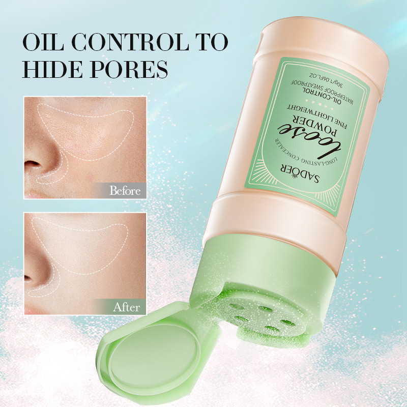Cross-border export wholesale of all-English makeup SADOER light and smooth powder, concealer, contouring powder, loose powder and setting powder details Picture