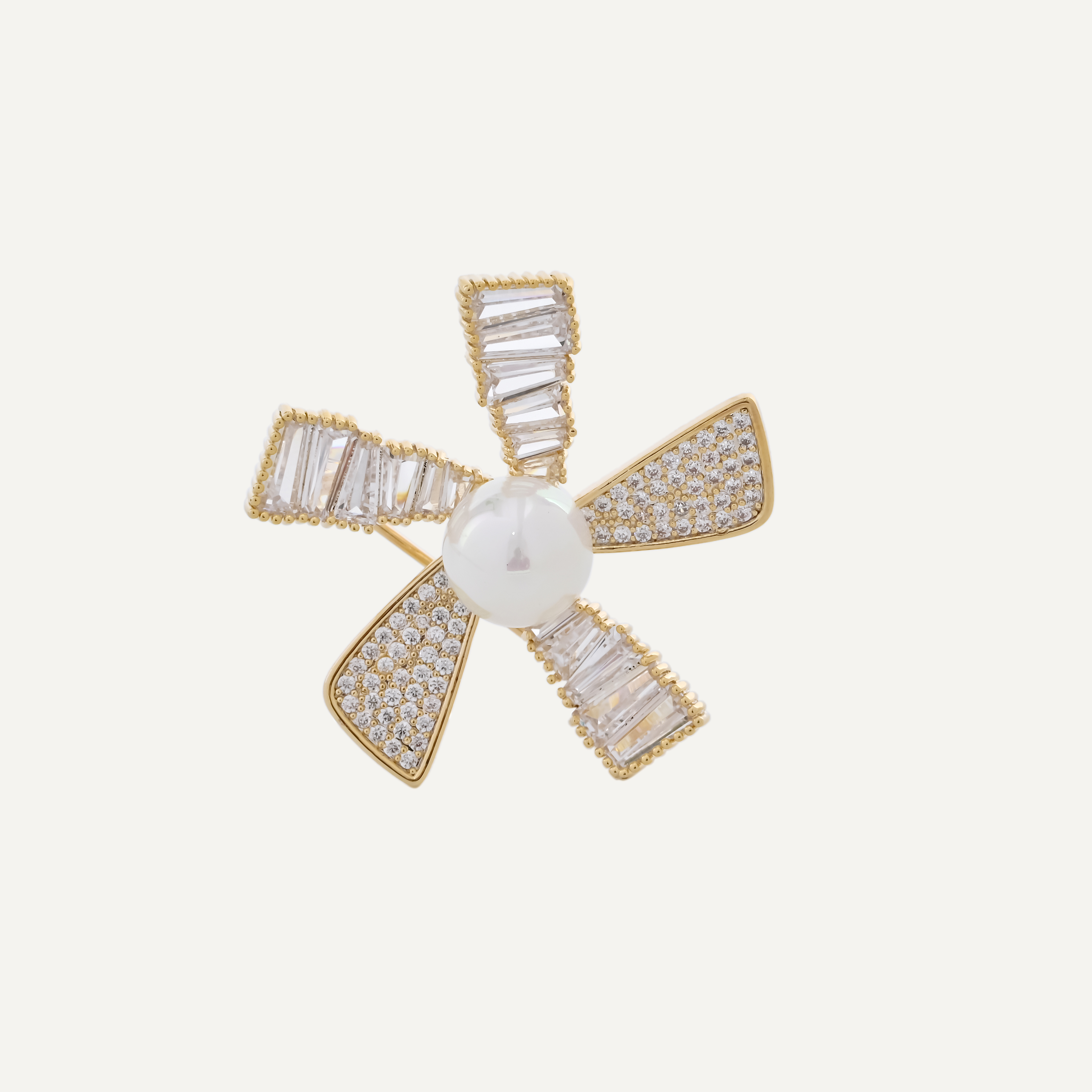 Xuhui brand copper-plated real gold inlaid zircon bicycle personalized brooch, windmill decoration, fashionable and versatile brooch accessories, multiple women's styles to choose from Item Picture