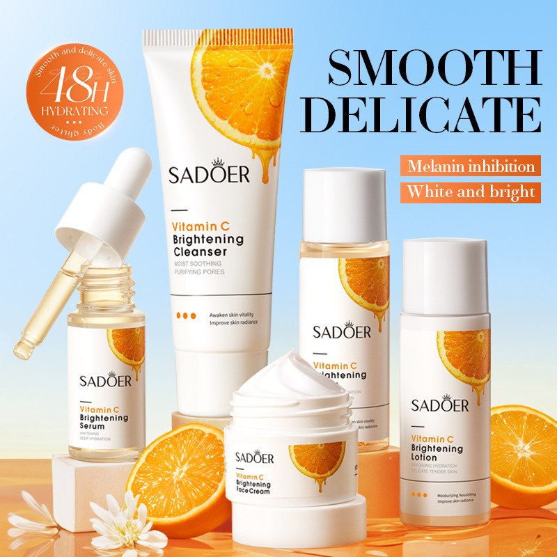 All-english SADOER Vitamin C Brightening and Whitening Travel Set, Hydrating and Moisturizing Set, cross-border export wholesale details Picture