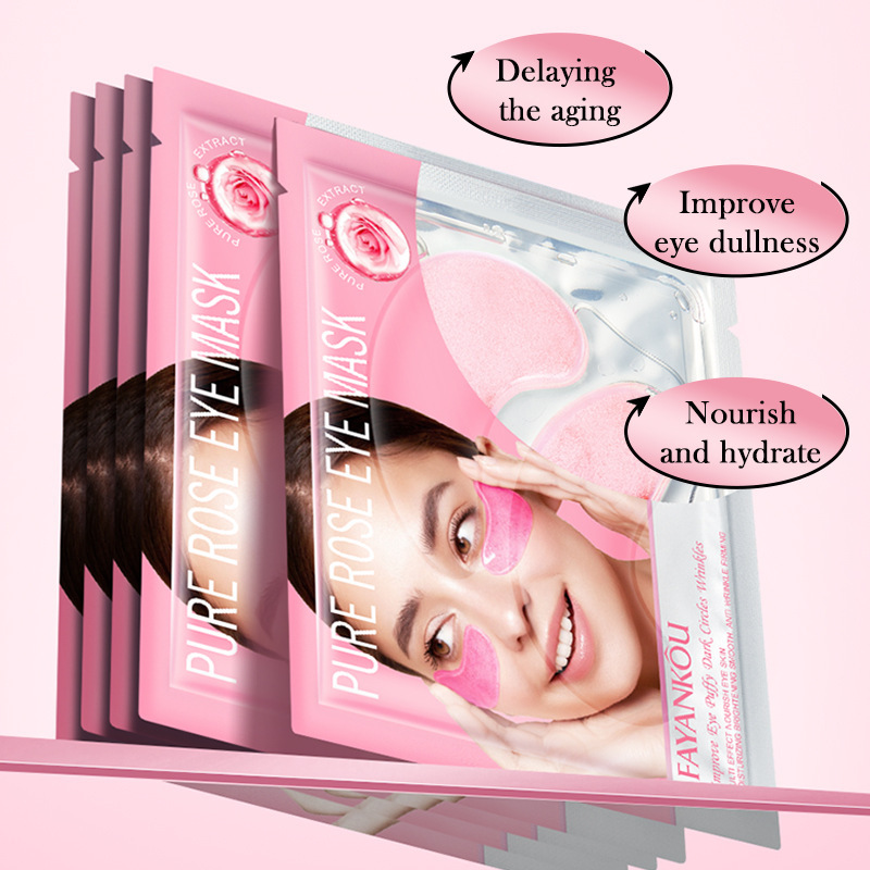 All-english FAYANKOU Rose Multi-effect Nourishing Brightening Eye Mask Moisturizing Eye Mask Cross-border export wholesale Specification drawing