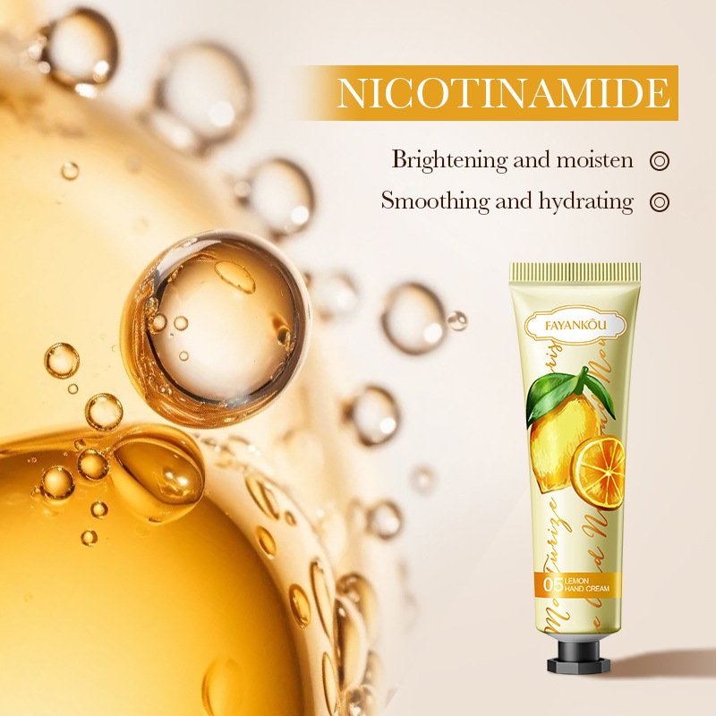 All-english FAYANKOU Lemon Hand Cream Moisturizing Autumn and Winter anti-cracking hand cream Cross-border export wholesale Specification drawing